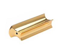 Kisangel Rb Golden Stainless Steel Hawaii Slide Bar for Electric Guitar Bass Ergonomic Lap Tonebar with Cutaway Ends for Enhanced Control Sustain and Designed for Modern Playing Styles