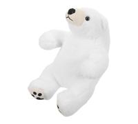 Kisangel Realistic Arctic Polar Bear Plush Soft Stuffed Animal Doll with Portable Lightweight Design for Travel Companion and Decor Easy Care Cuddly Plush Pillow