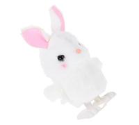 Kisangel Realistic Plush Wind Up Bunny Toy for Boys and Girls Interactive Clockwork Animal Toy Movements for Easter Parties and Decorations