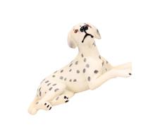 Kisangel Realistic Simulated Figurine Dog Model Lying Ornament for Early Learning Portable Lightweight Animal for Imaginative Play and Home Decoration