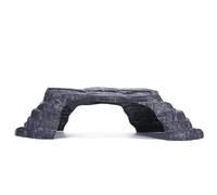 Kisangel Resin Bridge Turtle Cave Fish Hiding Cave Realistic Simulation Design Hideaway Waterproof Pp Material Bridge for Wet Aquarium Tank and Dry Reptile Tank