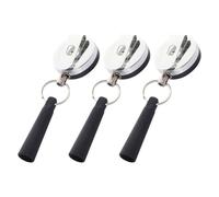 Kisangel Retractable Keychain Convenient Automatic Rebound Key Ring 3pcs with Anti-theft Steel Wire Buckle and Silicone Pen-cap for Small Hanging Items, Suitable for Belts and Bags