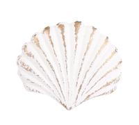 Kisangel Retro Cast Iron Drawer Pull Handle with White Seashell Design, Practical Use and Fine Workmanship, Mediterranean Style Furniture Knob Suitable for Wardrobe and Cabinet Doors