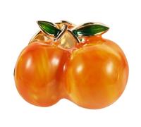Kisangel Retro Peach Brooch Pin for Women, Copper Material, Easy to Use and Match, Elegant Fruit Lapel Pin for Shirt Collar or Scarf Decoration, Cute and Classic Accessory for Daily Wear