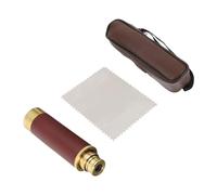 Kisangel Retro Pirate Monocular Telescope with 25x30 Zoom, Portable Lightweight Copper Body with Leather Case, for Camping and Hunting