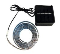 Kisangel RGB LED Light Strip Black Material Solar Powered Sensor 1.5m Decorative and Energy Efficient Lighting for Basketball Frame Outdoor Use for Basketball Practice at Night