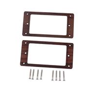 Kisangel Rosewood Pickup Ring for Electric Guitar with 8 Mounting Screws Double Coil Humbucker Frame Slanted Pickup Ring Compatible with Les Paul Style