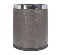 Kisangel Round Garbage Bin European-style Double Layer Plastic Silver Household Trash Can with Separate Inside and Outside Barrels for Any Room of the House