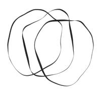 Kisangel Rubber Turntable Drive Belts High Strength Replacement Belt 3pcs for Belt-driven Turntable with No Jam Feature, Compatible Recorder Accessory and Cassette Tape Machine