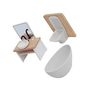 Kisangel Scale Miniature Dollhouse Bathroom Realistic Shower Toilet Sink Lifelike Dollhouse Furniture for Pretend Play and Decorative Scenes Bathroom Essentials