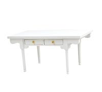 Kisangel Scale Miniature Furniture White for Dollhouse Decor Pretend Play Accessory Enhancing Imagination and Hands Skills Suitable for Bedroom and Study Room Ornament