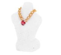 Kisangel Scale Miniature Necklace Storage Holder Dollhouse Jewelry Display Rack White Mannequin Stand for Secure Sturdy Realistic Micro Layout Decorations