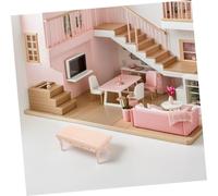 Kisangel Scale Unfinished DIY Dollhouse Desk Chair for Wooden Miniature Furniture Accessories Living Decor