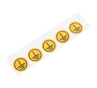 Kisangel Self-adhesive and Equipment Appliances Apply Electrical Pp Safety for Warning Sticker with Grounding Symbol, Yellow Synthetic Paper, Printing, Easy