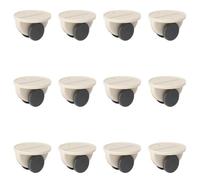 Kisangel Self-adhesive Double Wheel Storage Box Caster No Sticking Marks and Stable Centre of Gravity 12pcs with Plastic and Acrylic Adhesive for Moving Storage Cases and Racks