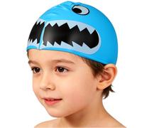 Kisangel Shark Swim Cap Soft Silicone Swim Cap for Kids Swimming Lessons