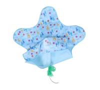 Kisangel Silent Electric Cat Teaser Rod with Rotatable Hood Cover Automatic Interactive Indoor for Kittens and Cats Easy One-button Operation for Independent Play and Owner Engagement