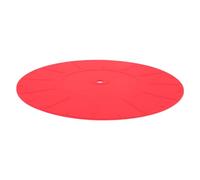 Kisangel Silicone Record Mat for Turntable Platter with Anti-static and Vibration Control Features, Sturdy Red Silicone Pad for Vinyl Record Players and Audio Equipment Protection