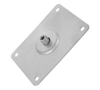Kisangel Silver Curved Recessed Rectangle Mounting Plate for Drum Practice Pads Metal Percussion Mount Rod Attachment Repair Kit with Adjustable Height and Heavy Duty Construction for Fit