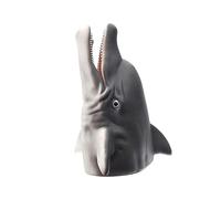 Kisangel Simulation Dolphin Hand Puppet for Interactive Role Play Animal for Creative Imagination and Learning Safe Material for Parent Interaction Grey Color