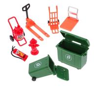 Kisangel Simulation Fireman Tools Set for Pretend Play Educational Role Play Teaching with Fire Extinguisher Spray and Traffic Model Accessories