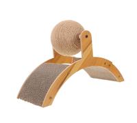 Kisangel Sisal Cat Scratcher with Interactive Ferris Wheel Balls Durable Scratching Board for Cats and Prevents Destructive Behavior