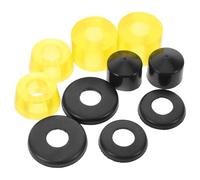 Kisangel Skateboard Shock Absorber Bushings Kit with Pivot Cups and Washers, Yellow Shock Absorbing Pads for Skateboard Trucks, Longboard Replacement Accessory for Outdoor Skateboarding