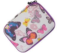 Kisangel Small Camera Bag Portable Protective Case with Butterfly Print Lightweight Electronic Organizer with Mesh Pockets for Accessories Compatible with Backpacks for Boys and