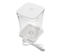 Kisangel Small Clear Fish Tank with Top Feeding Hole Transparent Plastic Desktop Aquarium for Betta Goldfish Shrimp Multifunctional Fish Bowl Easy to Clean Modern Ecological Decor for