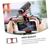 Kisangel Smartphone Video Rig Grip with Screw Handheld Phone Frame Holder for Smooth Mobile Filming Live Streaming and Professional Video Recording Black Red
