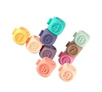 Kisangel Soft Numbers Stackable Block for Early Learning and Hand Eye Coordination Development Educational Building for Preschool Safe Creative Plaything for Cognitive Growth Random Color