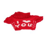 Kisangel Soft Yarn Bear Sweater for Plush Dolls Cozy Red Hoodie Clothes for Bears DIY Doll Clothes Accessories for Interactive Play and Family Bonding