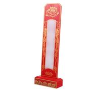 Kisangel Solid Wood Memorial Tablet Red Plaque Temple Decor Aroma Wood Base Traditional Offerings Ancestor Honor