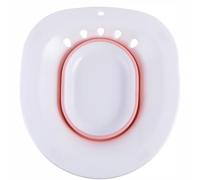 Kisangel Space-Saving Sitz Bath for Toilet with Folding Woman Bidet Design, Made of Sturdy Pp and TPR Material, for Pregnant Women and Adult Maternal Use, Featuring Anti-Overflow Hole