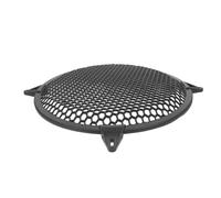 Kisangel Speaker Easy Installation round Grill Cover for Subwoofer and Speaker Black with Waffle-style Pattern Abs Material 37x37x2cm and Protective Mesh and DIY Enclosures