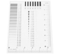 Kisangel Spot Appearance Inspection Ruler High Precision Measurement Chart Crack Width Ruler Diameter Measurement Tool Plastic Reliable for Quality Control in Manufacturing Work Scenarios