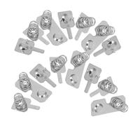 Kisangel Spring Contact with Nickel Plating Stable Performance 5sets Positive and Negative Conversion Stainless Steel Plate and Versatile Battery Replacement for Flow Meters and Gas Meters