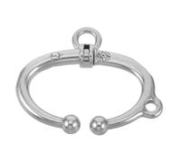 Kisangel Stainless Steel Bull Nose Ring Large Clip-On Cattle Traction Tool Livestock Handling Equipment for Farm Use