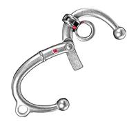 Kisangel Stainless Steel Cow Nose Ring with Spring Plier Automatic Cushioning Strength Durable Cattle Nose Buckle for Traction and Easy Locking Practical Farm Tool for Managing Cows Up