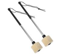 Kisangel Stainless Steel Drumstick Percussion Drumstick with Felt Head Abs Handle Safe for Students and Children to Improve Sense of Rhythm and Develop Musical Talent