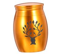 Kisangel Stainless Steel Pet Ash Storage Box Cinerary Jar for Dogs and Cats Memorial Urn for Pet Bone Ash Elegant Design for Cherished Memories