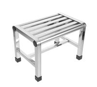 Kisangel Stainless Steel Shower Stool for Bathroom with Strong Capacity and Versatile Use, Small Size Suitable for Potty Training and Adults, Non-Slip Feet for Safe Bathing and Showering