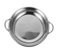 Kisangel Stainless Steel Stock Pot with Double Handles Cooking Pan for Hot Pot Seafood Boiling High Temperature Resistant Kitchenware for Home and Restaurant