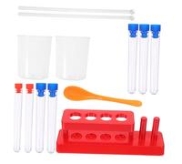 Kisangel Stem Science Experiment with Test Tubes Rack Measuring Cups Sampling Spoon Stirring Rod Educational for Hands Learning and Scientific Exploration