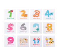 Kisangel Sticker to Prevent Glare Paper Material with Matte Coating Month Animal Shape Number Monthly Belly Sticker Newborn for Baby Photo Milestone Countdown Births