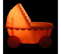 Kisangel Stroller Shape Table Light Pink Plastic Night Lamp with Shock-Proof and Anti-Fall Features, for Home and Party Activities, Novelty Night Light for Bedroom