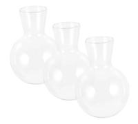 Kisangel Suspending Hydroponic Glass Plant Vase with Wooden Frame High Borosilicate Transparent Bulb Terrarium for Air Plants and Flower Cuttings Creative Hanging Water Planter for Office