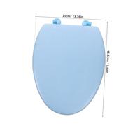Kisangel Thickened Soft Foam Elongated Toilet Seat Replacement for Home Bathroom Vintage Style Toilet Seat with Enhanced Support and Stability Comfortable Bathroom Seating in Light Blue