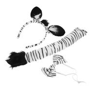 Kisangel Tiger Bow Tie Costume Cosplay Animal Headband Tail for Adults Comfortable All-day Wear Quick Role Transformation Realistic Tiger Ears School Plays Cosplay Animal Accessories Events