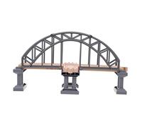 Kisangel Train Track Bridge Accessory for Scene Puzzle Abs and Wood Material Cognitive Plaything for Childrens Train Layout Compatible Railway Track Connector